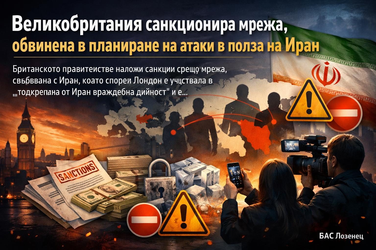 Великобритания санкционира мрежа, обвинена в планиране на атаки в полза на Иран