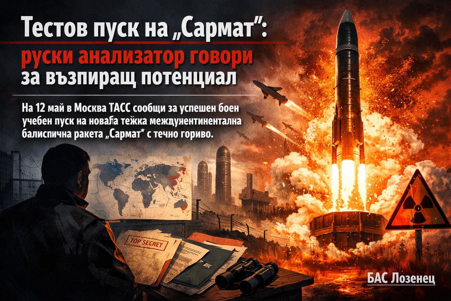 Тестов пуск на „Сармат“: руски анализатор говори за възпиращ потенциал