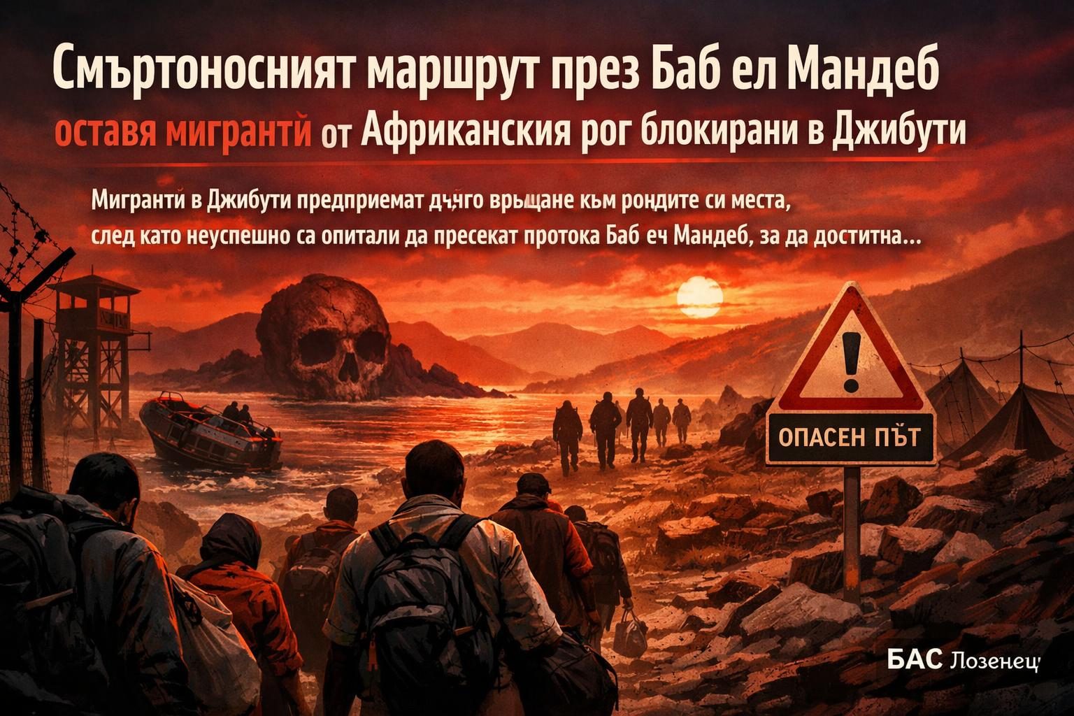 Смъртоносният маршрут през Баб ел Мандеб оставя мигранти от Африканския рог блокирани в Джибути