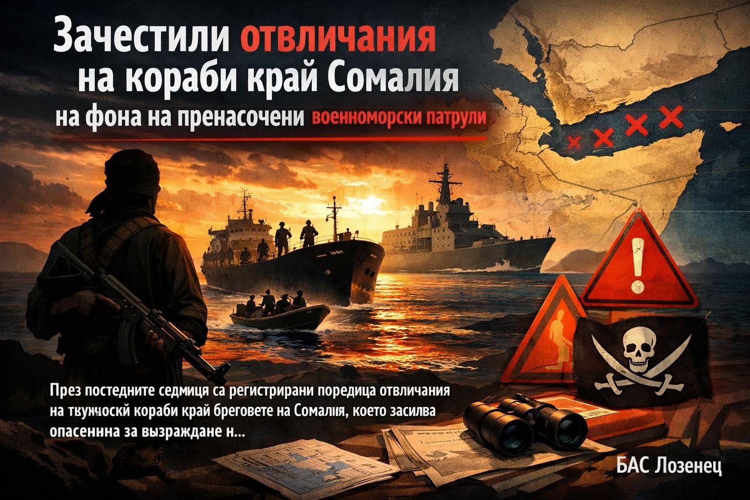 Зачестили отвличания на кораби край Сомалия на фона на пренасочени военноморски патрули