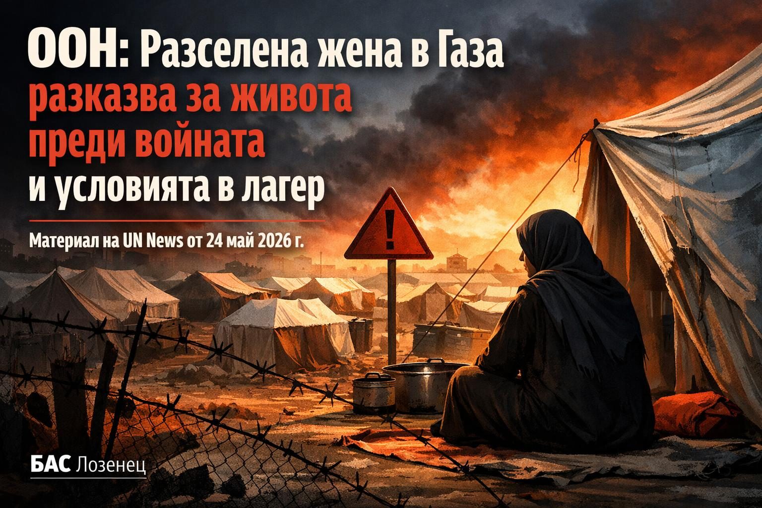ООН: Разселена жена в Газа разказва за живота преди войната и условията в лагер