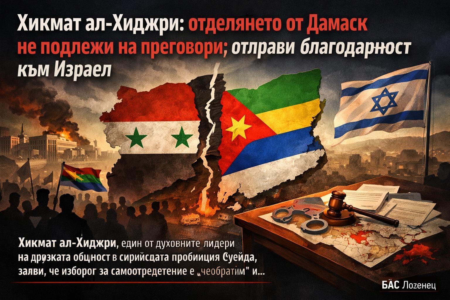Хикмат ал-Хиджри: отделянето от Дамаск не подлежи на преговори; отправи благодарност към Израел