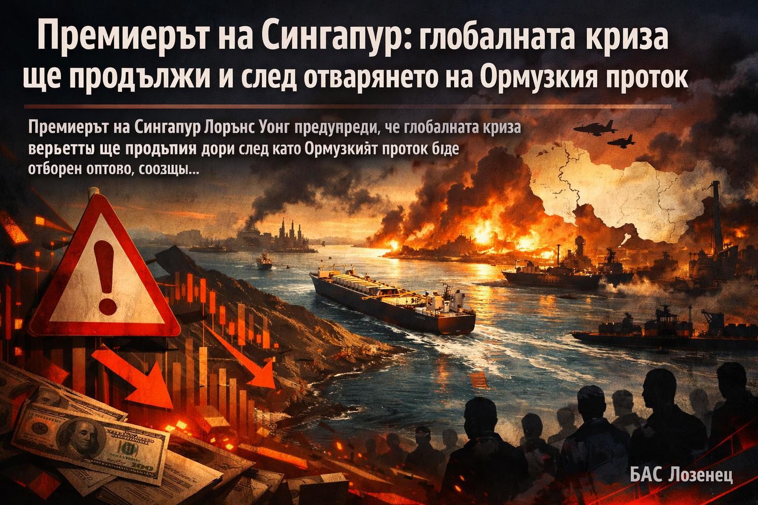 Премиерът на Сингапур: глобалната криза ще продължи и след отварянето на Ормузкия проток