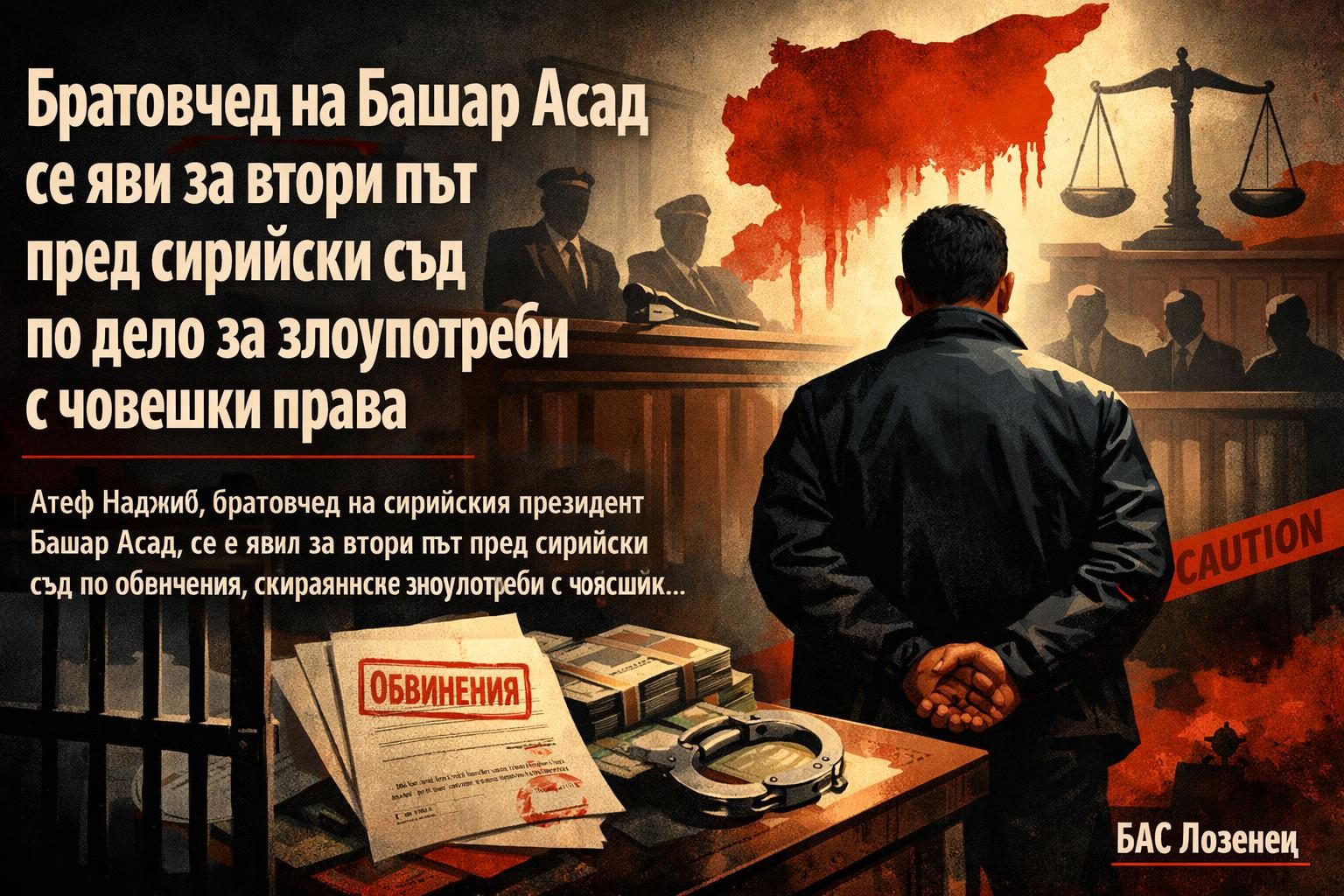 Братовчед на Башар Асад се яви за втори път пред сирийски съд по дело за злоупотреби с човешки права