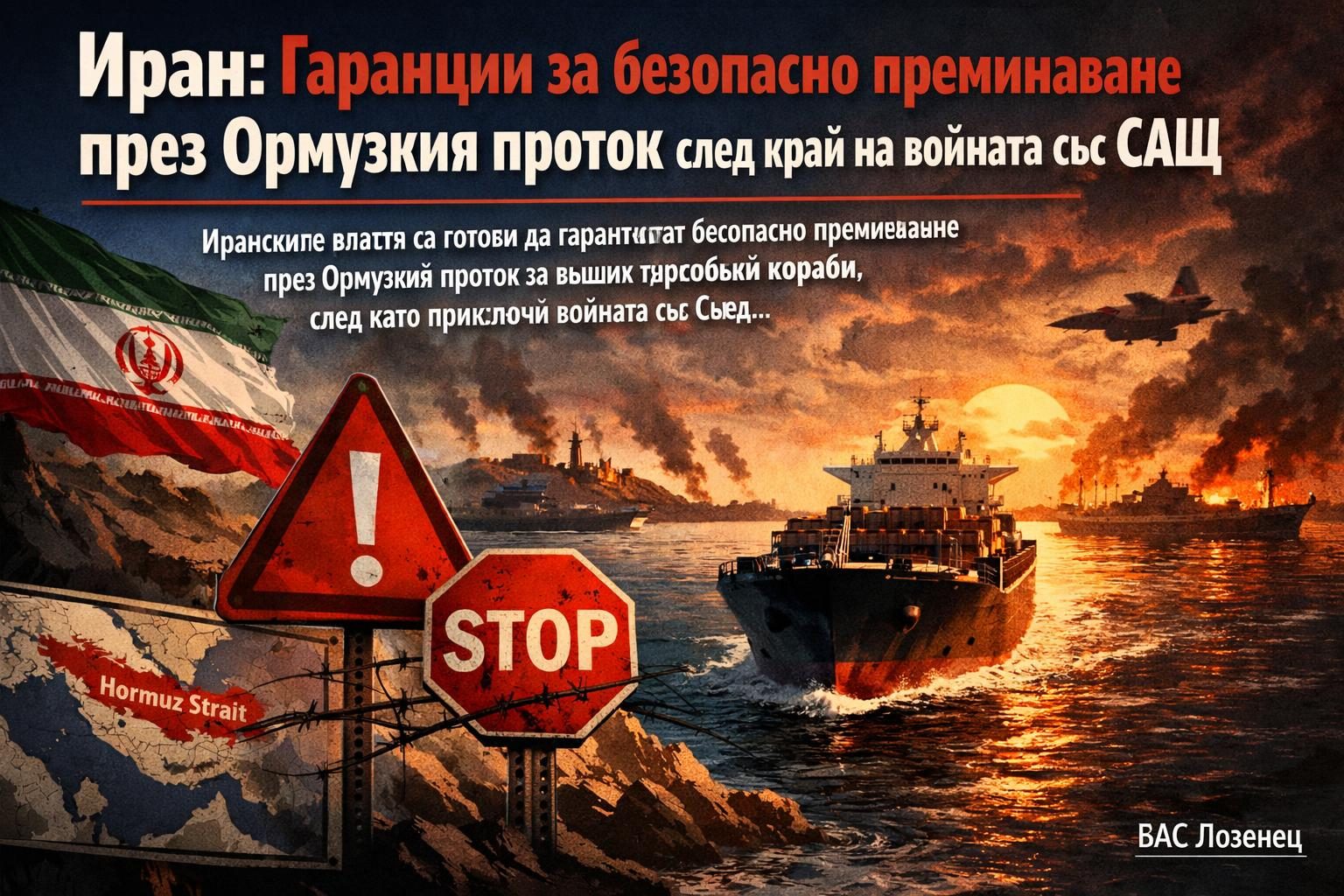 Иран: Гаранции за безопасно преминаване през Ормузкия проток след край на войната със САЩ