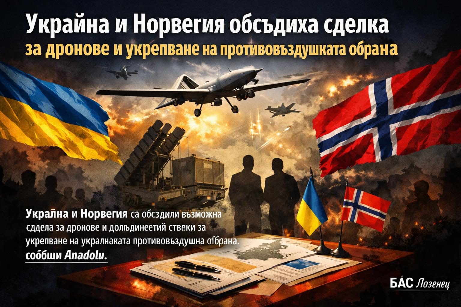 Украйна и Норвегия обсъдиха сделка за дронове и укрепване на противовъздушната отбрана