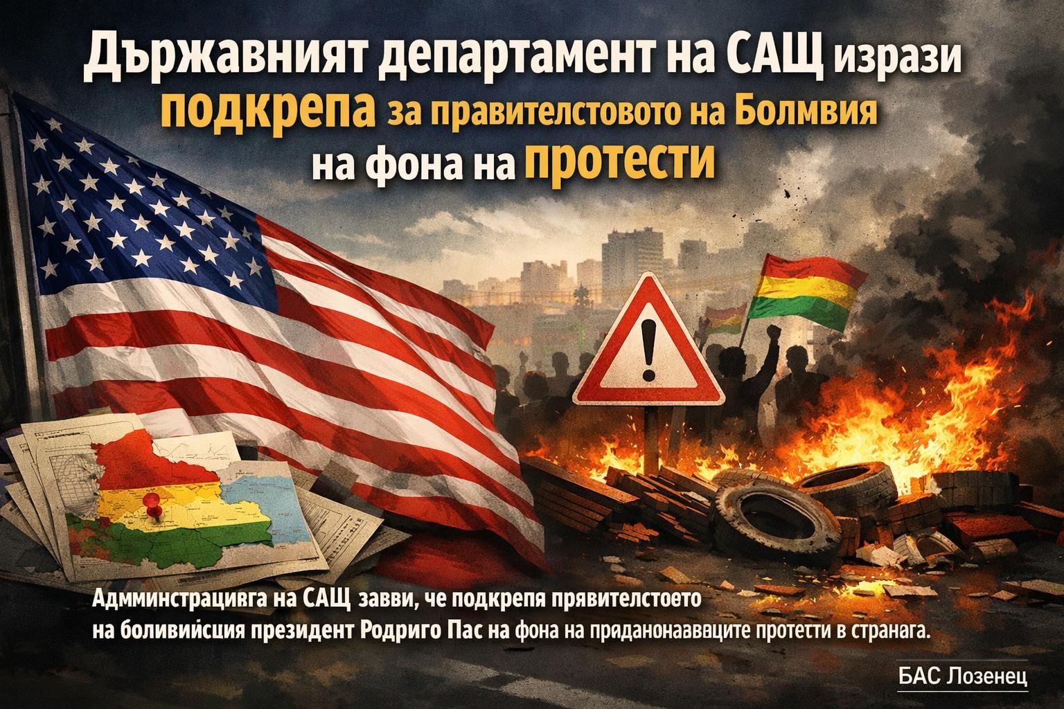 Държавният департамент на САЩ изрази подкрепа за правителството на Боливия на фона на протести