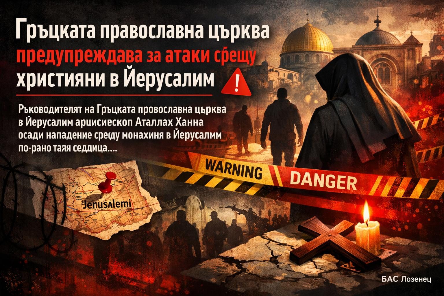 Гръцката православна църква предупреждава за атаки срещу християни в Йерусалим