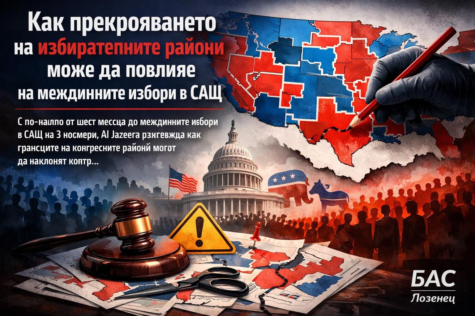 Как прекрояването на избирателните райони може да повлияе на междинните избори в САЩ