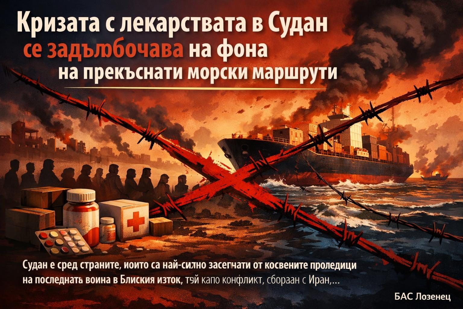 Кризата с лекарствата в Судан се задълбочава на фона на прекъснати морски маршрути