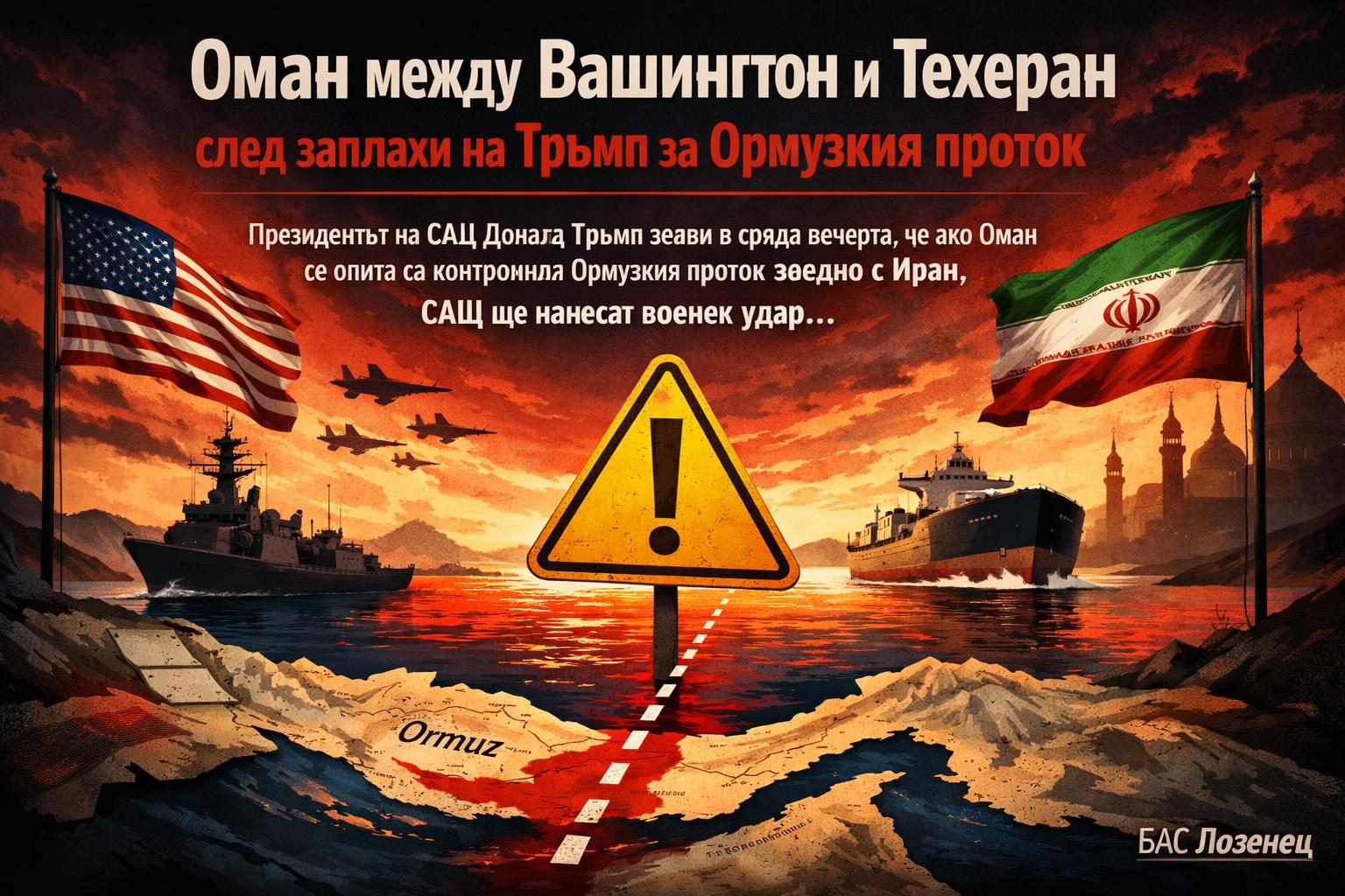 Оман между Вашингтон и Техеран след заплахи на Тръмп за Ормузкия проток