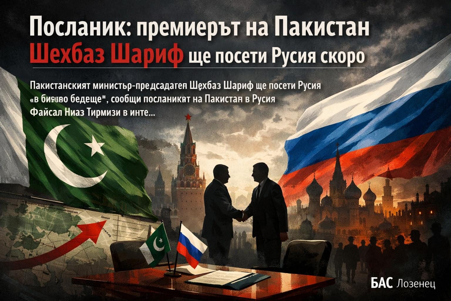 Посланик: премиерът на Пакистан Шехбаз Шариф ще посети Русия скоро