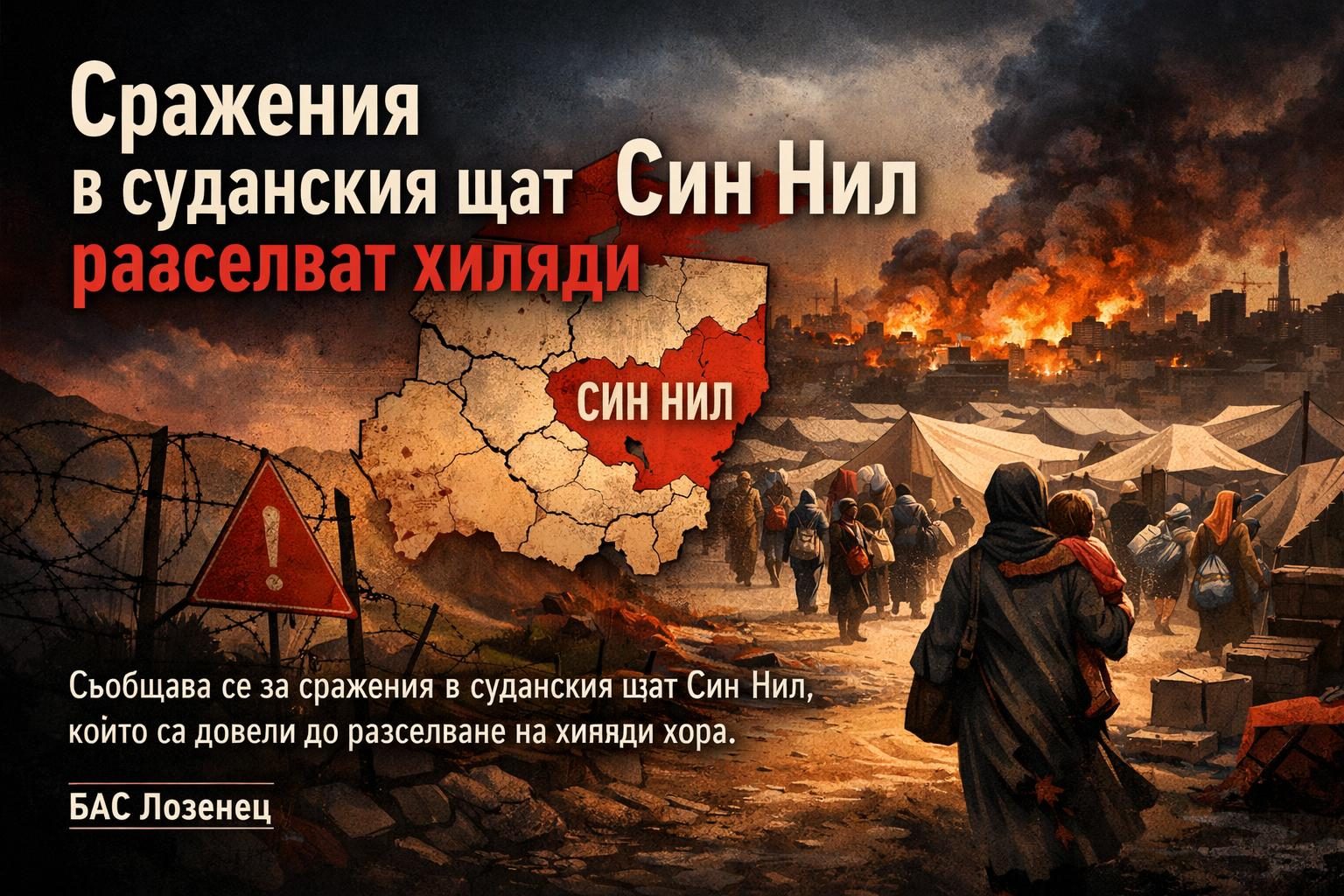 Сражения в суданския щат Син Нил разселват хиляди