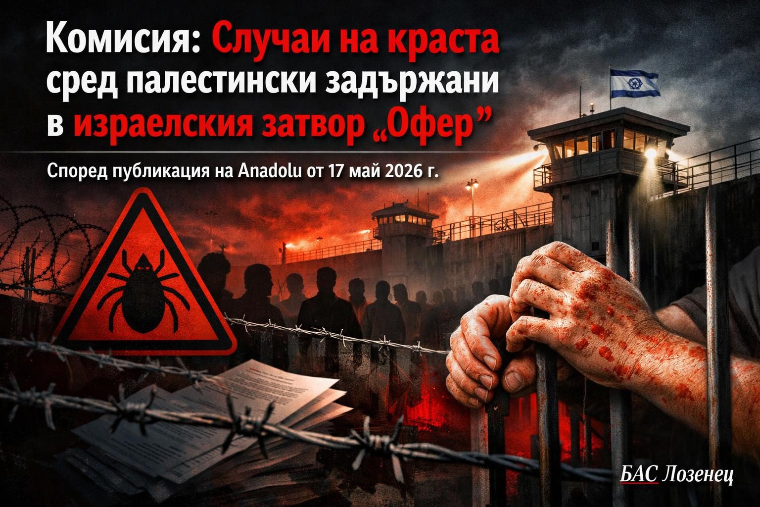 Комисия: Случаи на краста сред палестински задържани в израелския затвор „Офер“