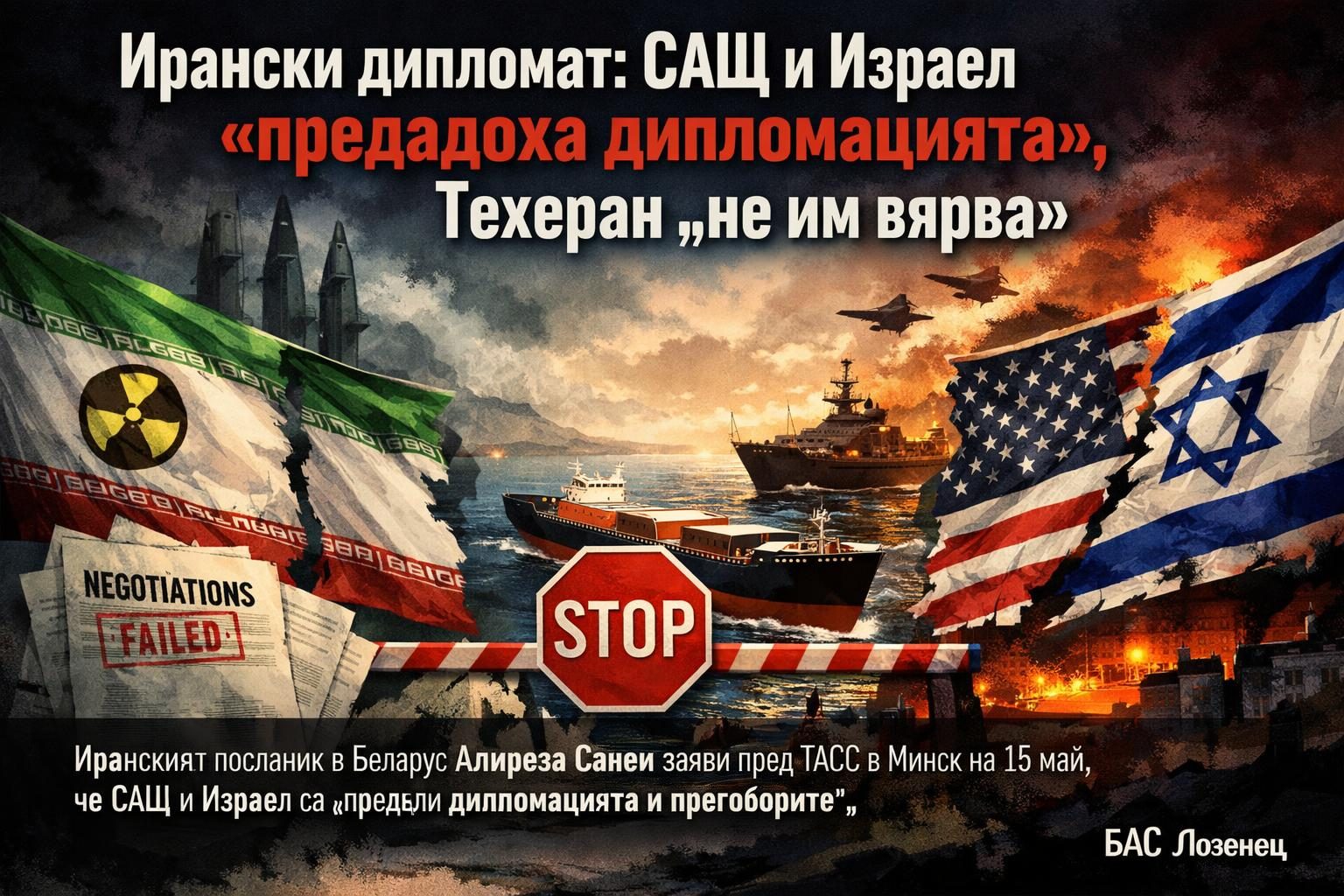 Ирански дипломат: САЩ и Израел „предадоха дипломацията“, Техеран „не им вярва“