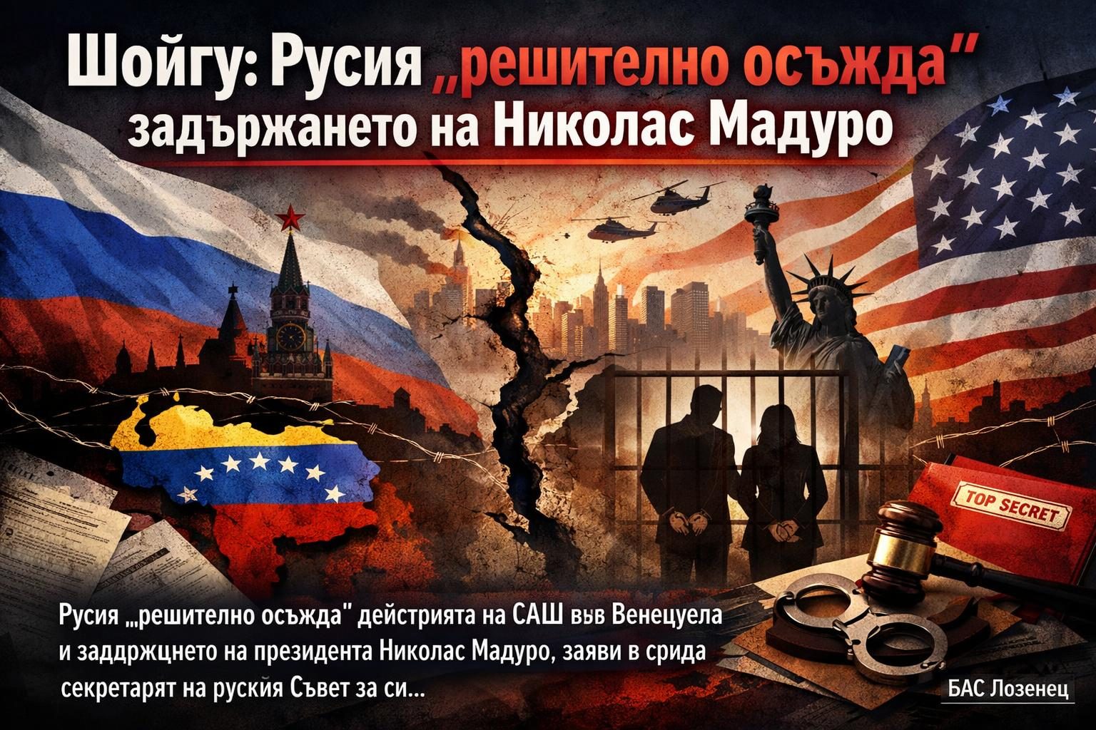 Шойгу: Русия „решително осъжда“ задържането на Николас Мадуро