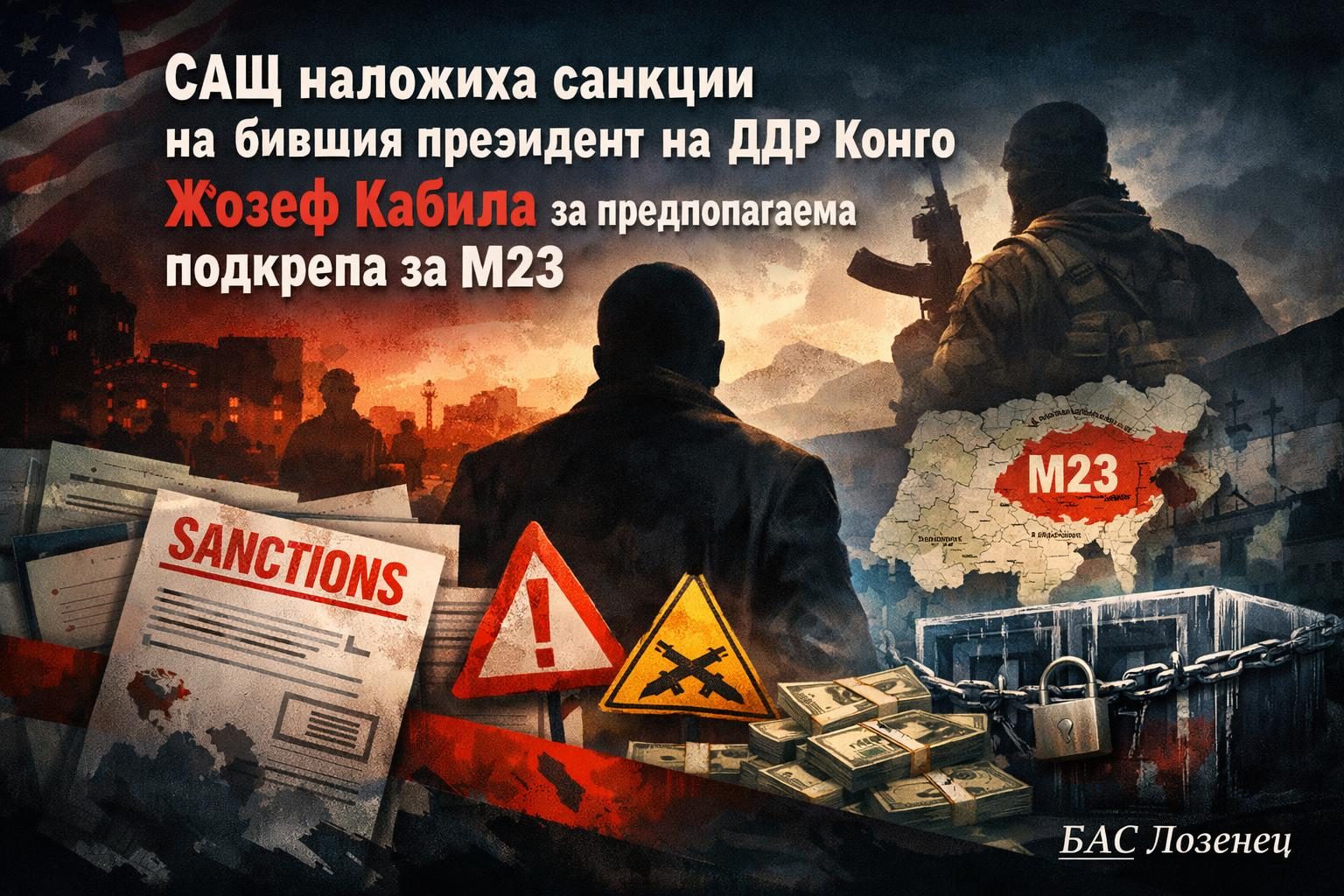 САЩ наложиха санкции на бившия президент на ДР Конго Жозеф Кабила за предполагаема подкрепа за М23