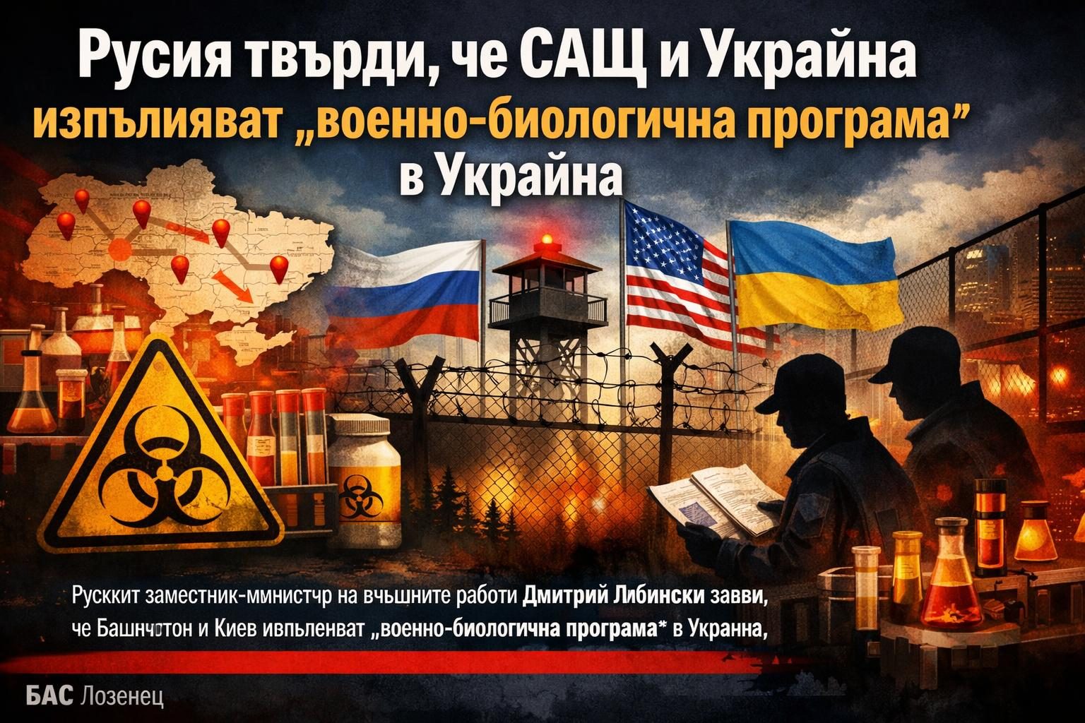 Русия твърди, че САЩ и Украйна изпълняват „военно-биологична програма“ в Украйна