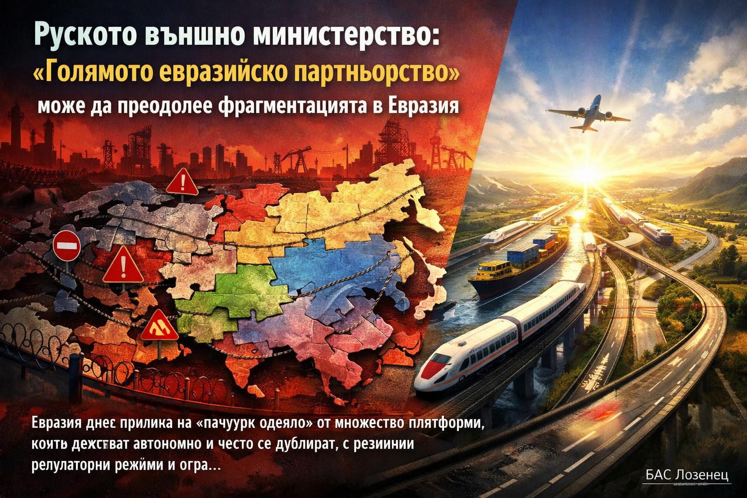 Руското външно министерство: „Голямото евразийско партньорство“ може да преодолее фрагментацията в Евразия