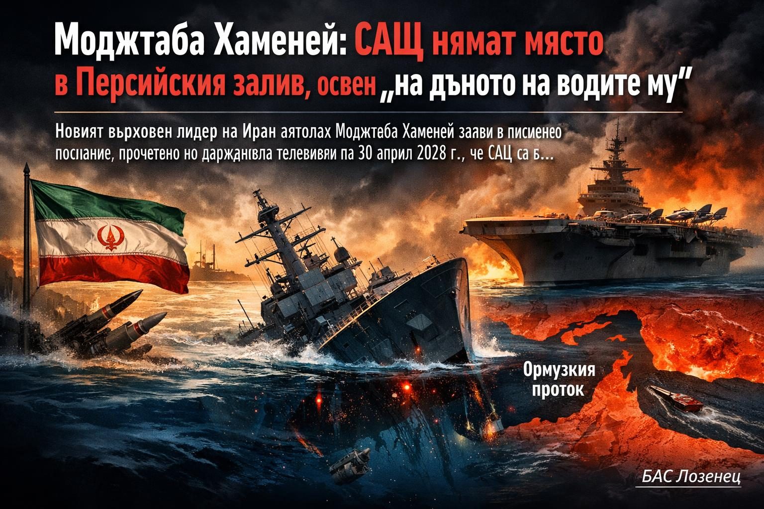 Моджтаба Хаменей: САЩ нямат място в Персийския залив, освен „на дъното на водите му“