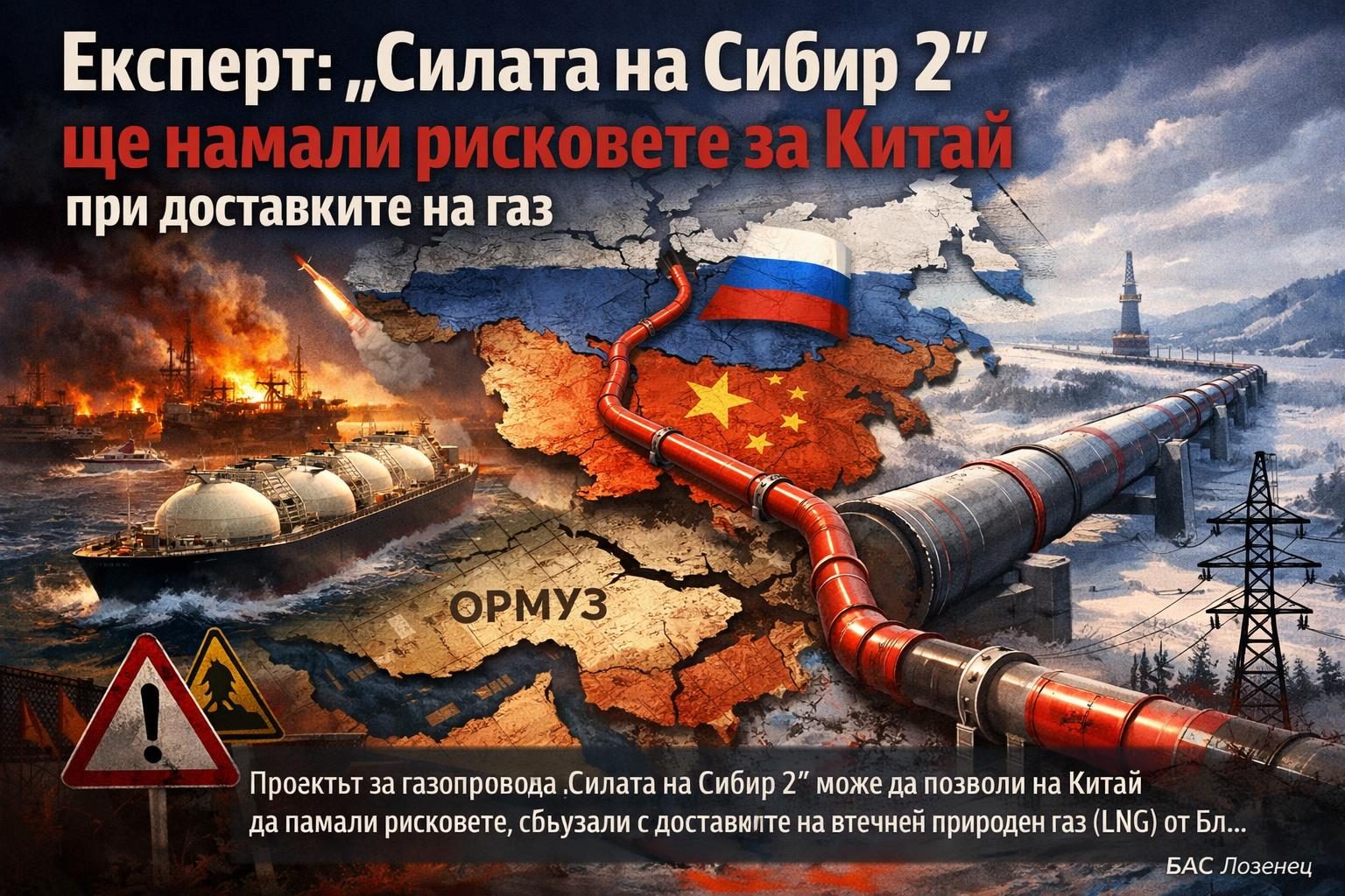 Експерт: „Силата на Сибир 2“ ще намали рисковете за Китай при доставките на газ