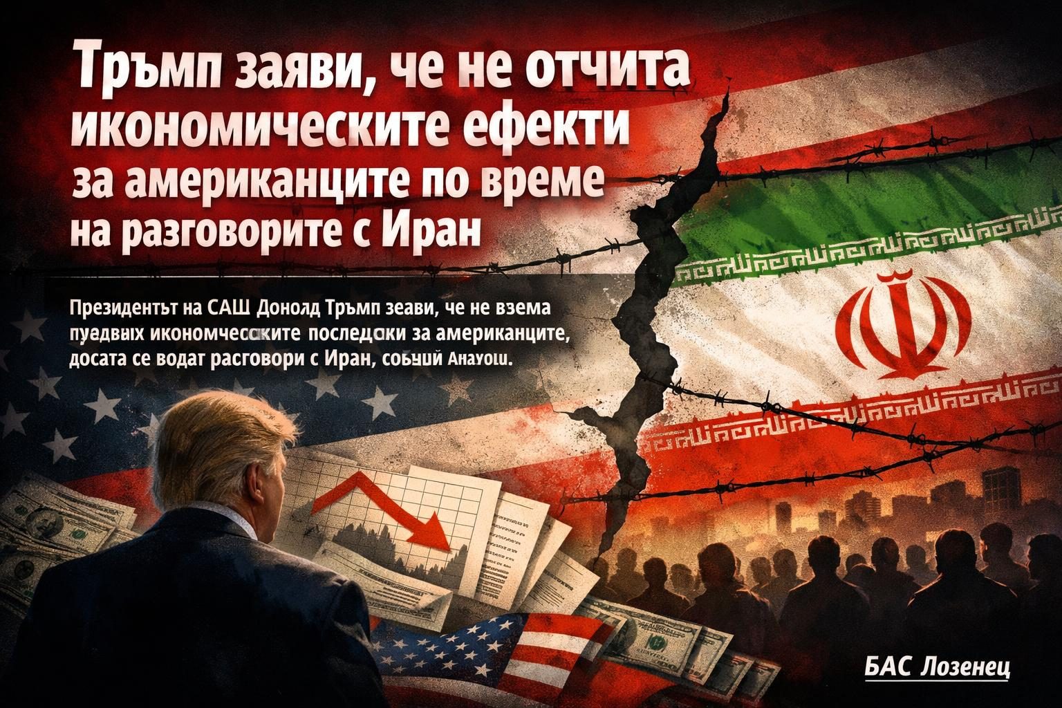 Тръмп заяви, че не отчита икономическите ефекти за американците по време на разговорите с Иран