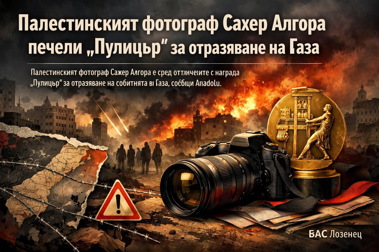 Палестинският фотограф Сахер Алгора печели „Пулицър“ за отразяване на Газа