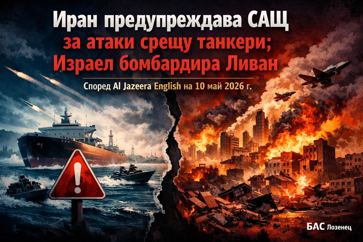 Иран предупреждава САЩ за атаки срещу танкери; Израел бомбардира Ливан