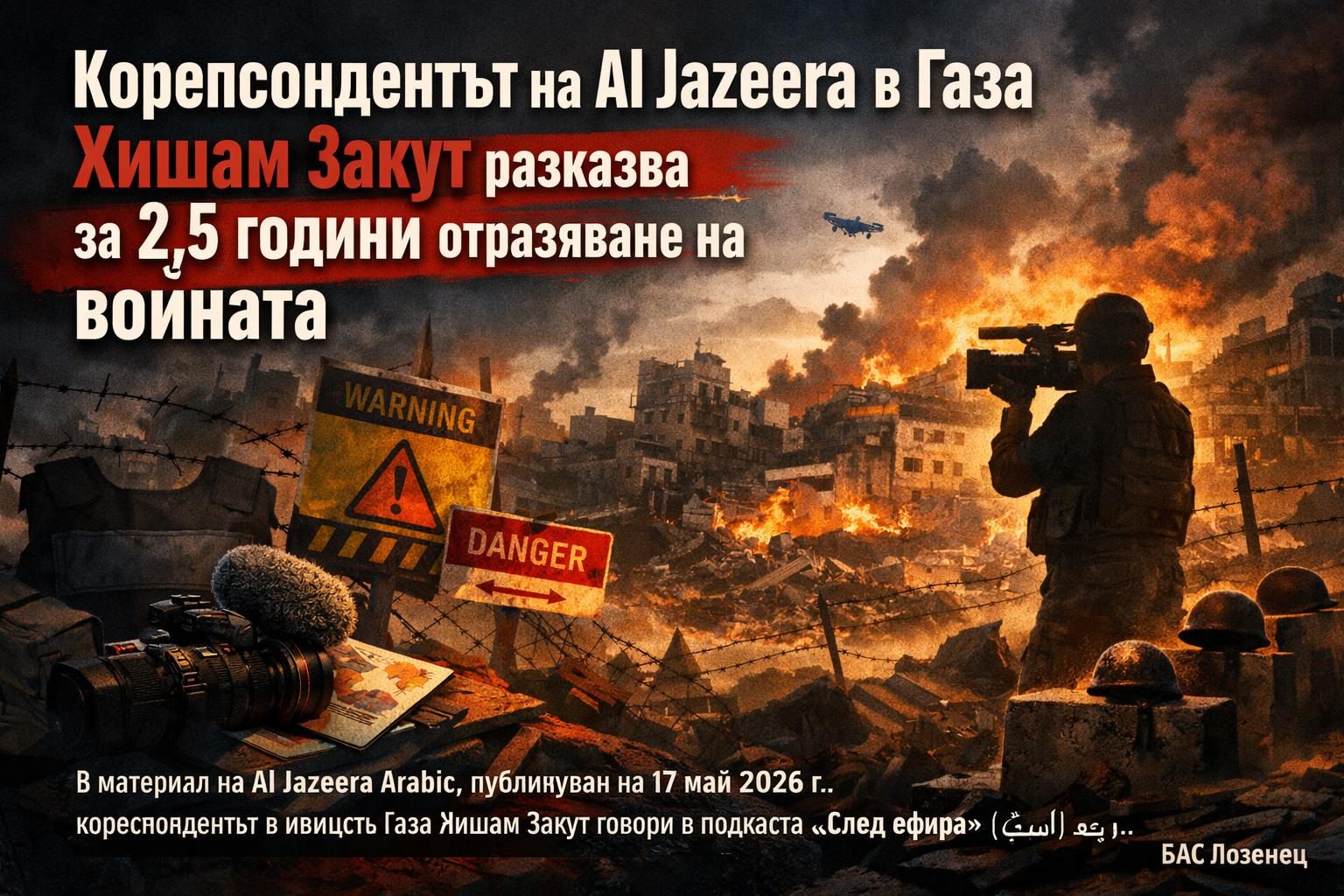 Кореспондентът на Al Jazeera в Газа Хишам Закут разказва за 2,5 години отразяване на войната