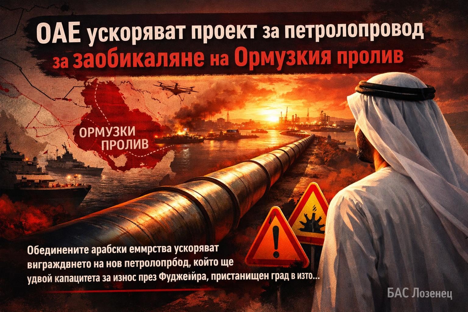 ОАЕ ускоряват проект за петролопровод за заобикаляне на Ормузкия пролив