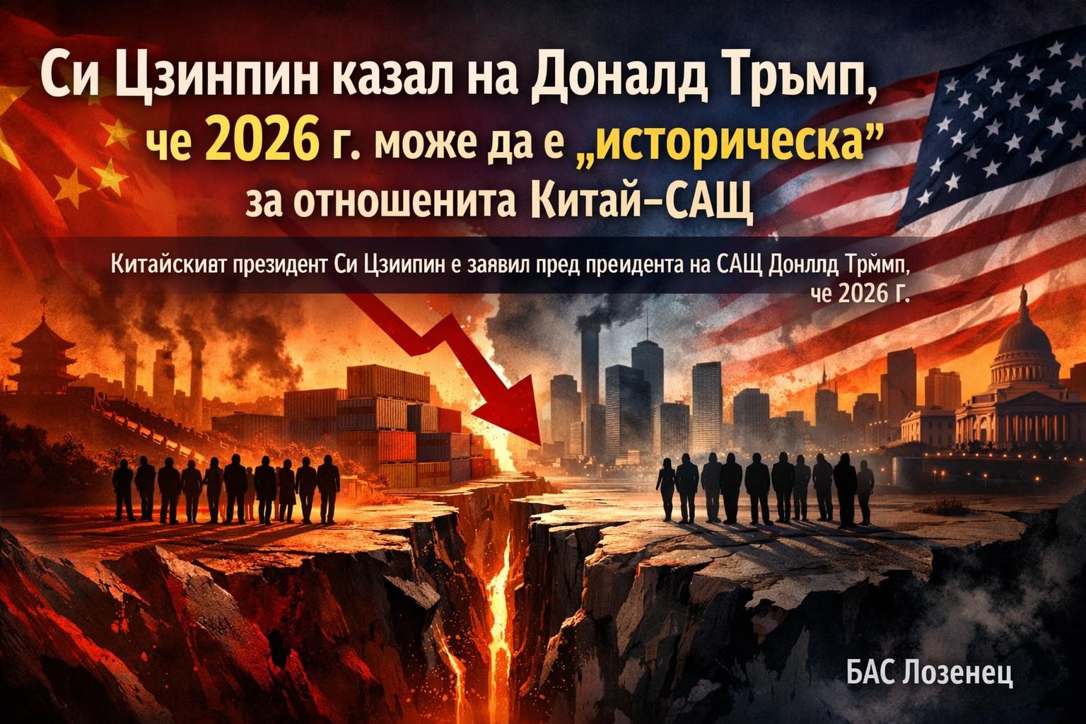 Си Цзинпин казал на Доналд Тръмп, че 2026 г. може да е „историческа“ за отношенията Китай–САЩ