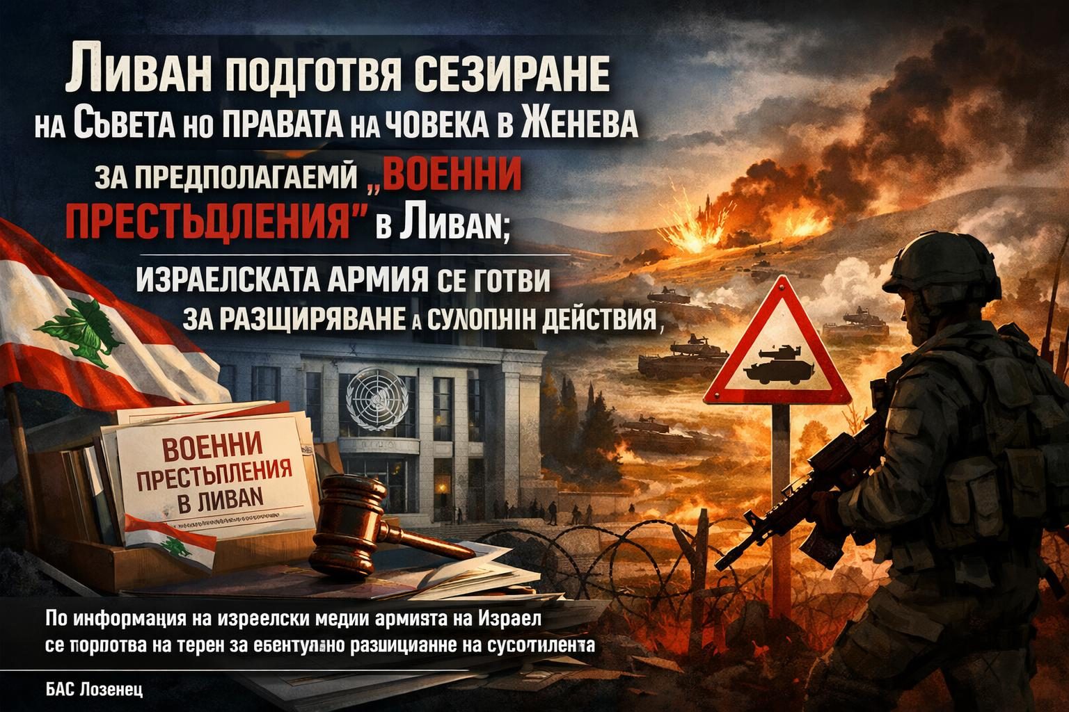 Ливан подготвя сезиране на Съвета по правата на човека в Женева за предполагаеми „военни престъпления“ в Ливан; израелската армия се готви за разширяване на сухопътни действия