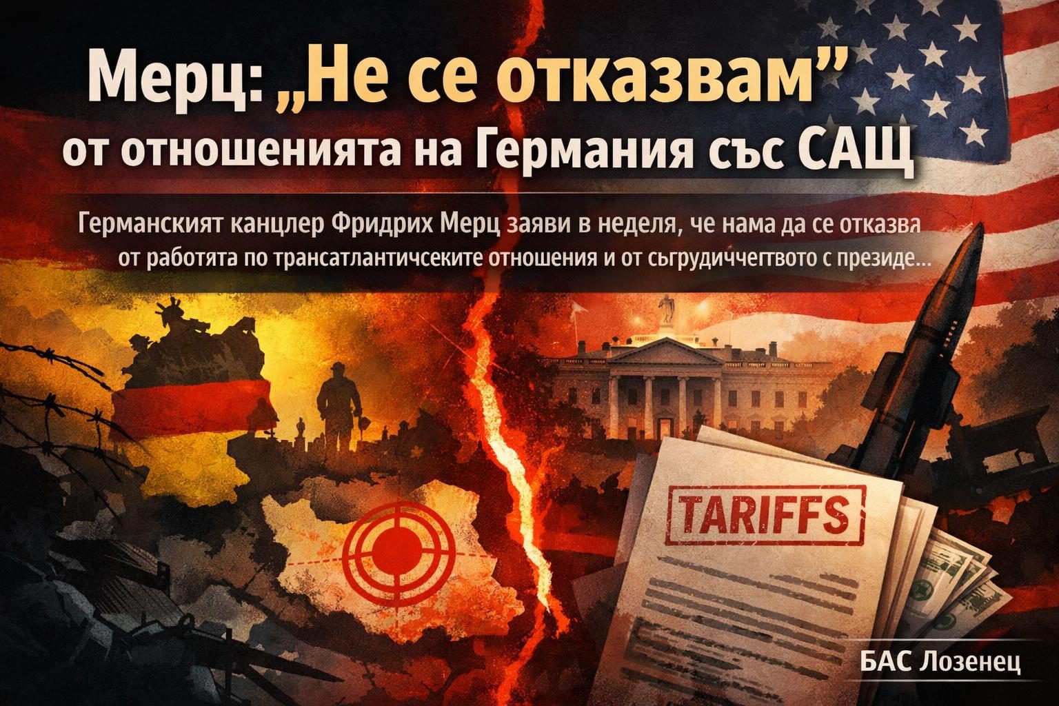 Мерц: „Не се отказвам“ от отношенията на Германия със САЩ