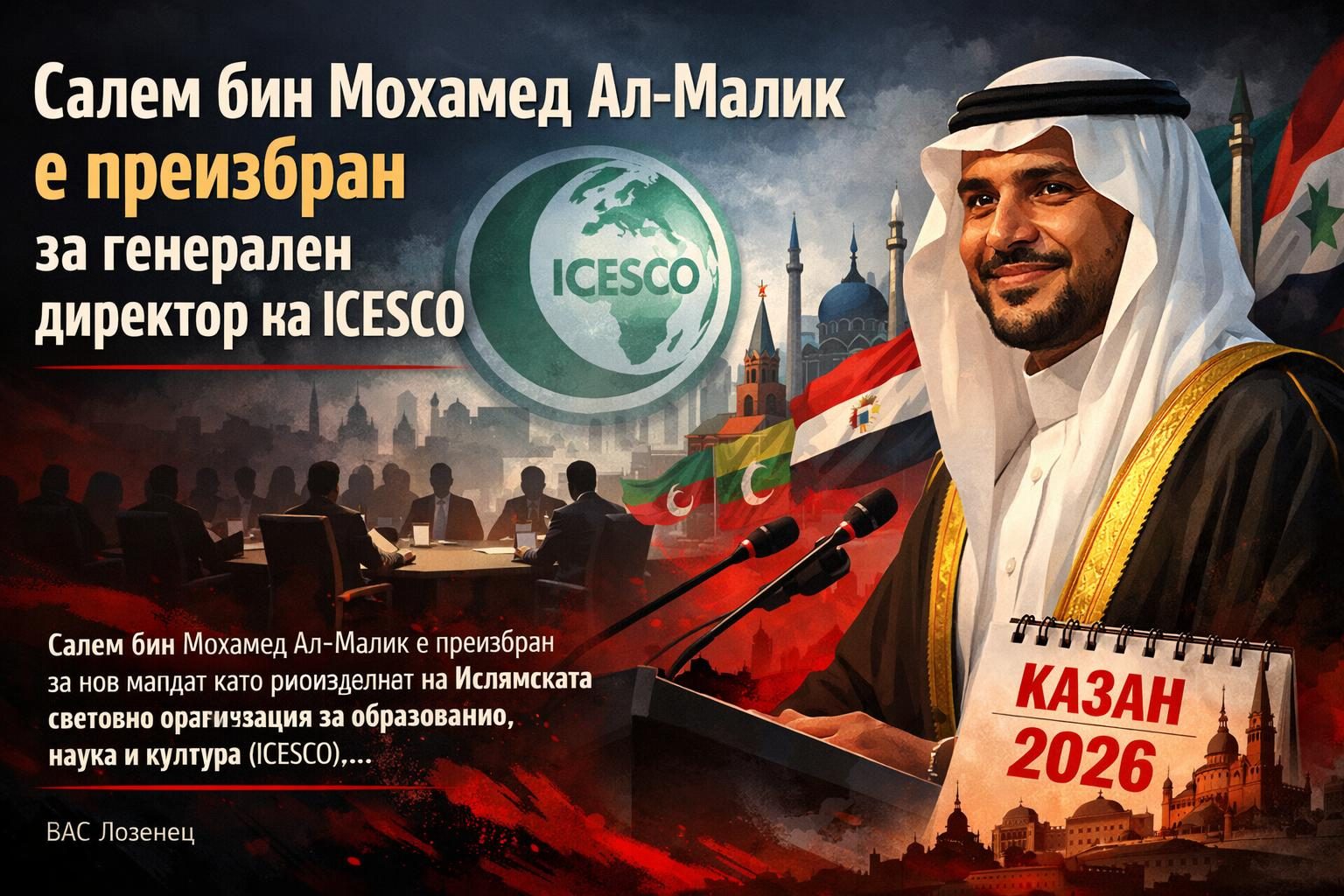 Салем бин Мохамед Ал-Малик е преизбран за генерален директор на ICESCO