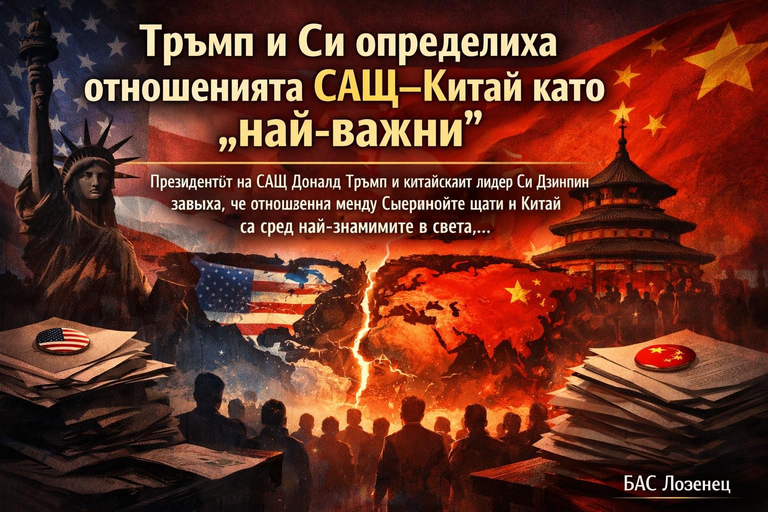 Тръмп и Си определиха отношенията САЩ–Китай като „най-важни“