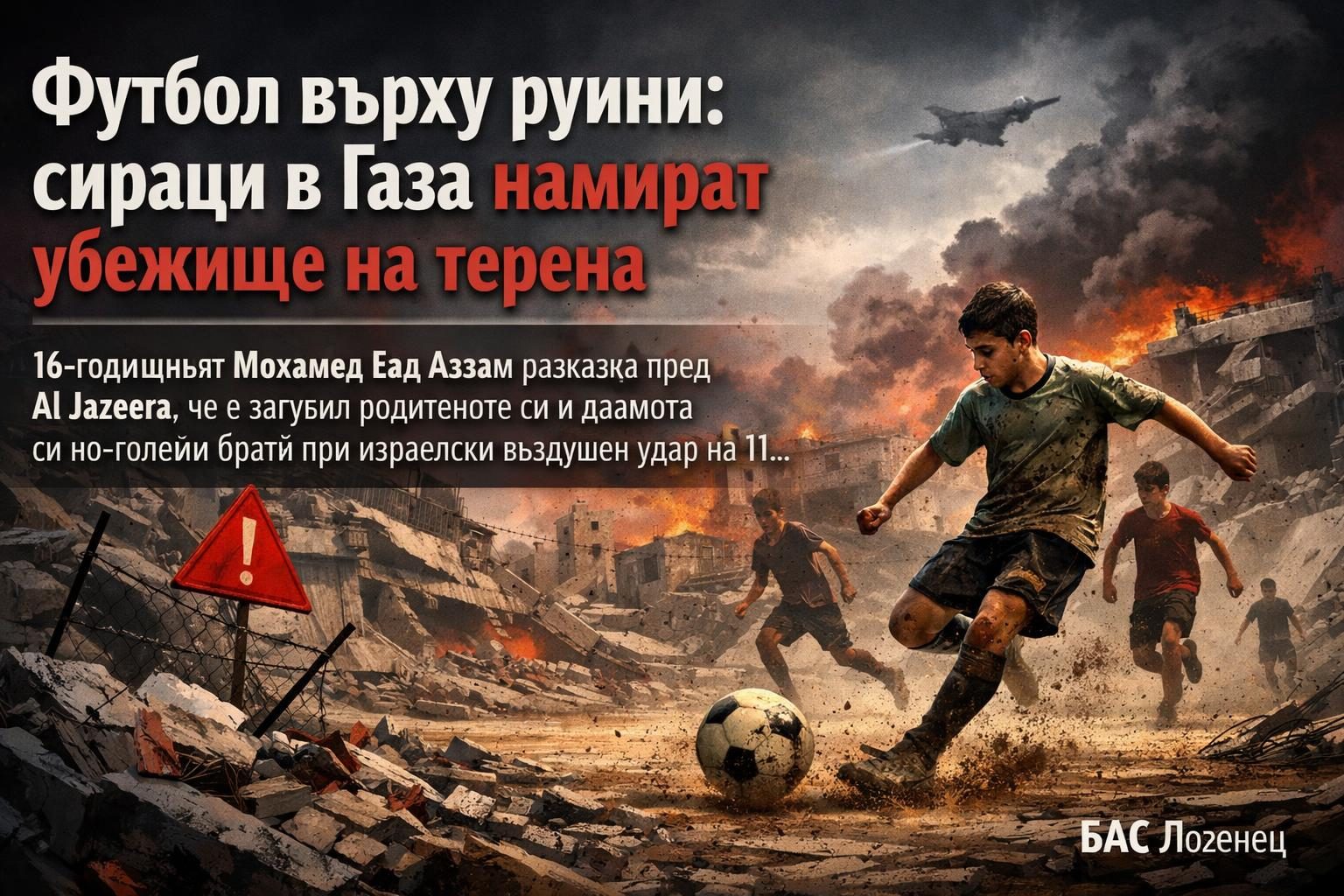 Футбол върху руини: сираци в Газа намират убежище на терена