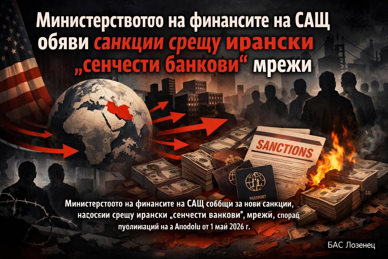 Министерството на финансите на САЩ обяви санкции срещу ирански „сенчести банкови“ мрежи