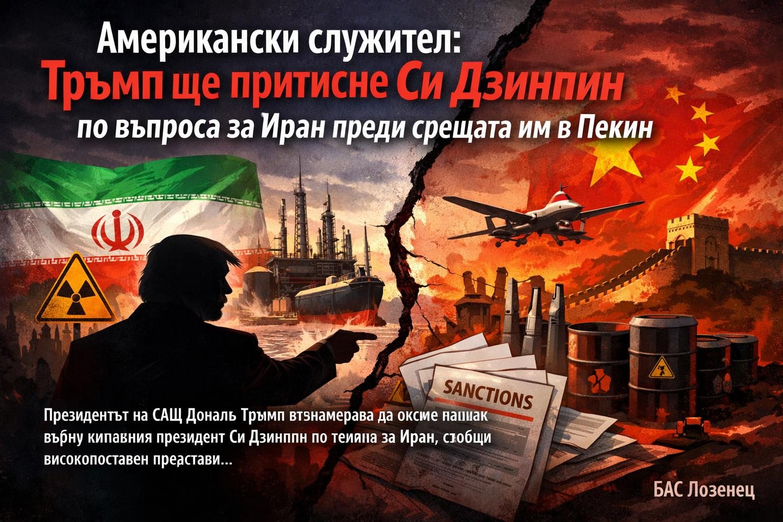 Американски служител: Тръмп ще притисне Си Дзинпин по въпроса за Иран преди срещата им в Пекин