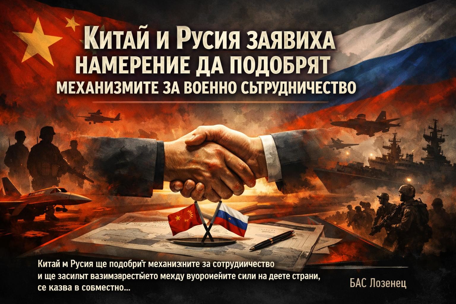 Китай и Русия заявиха намерение да подобрят механизмите за военно сътрудничество