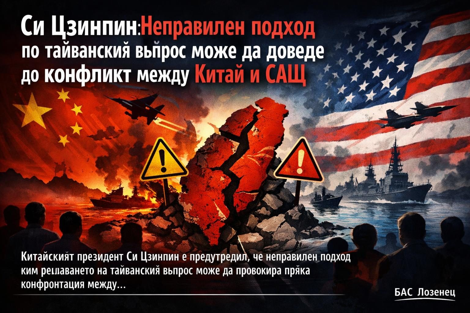 Си Цзинпин: Неправилен подход по тайванския въпрос може да доведе до конфликт между Китай и САЩ