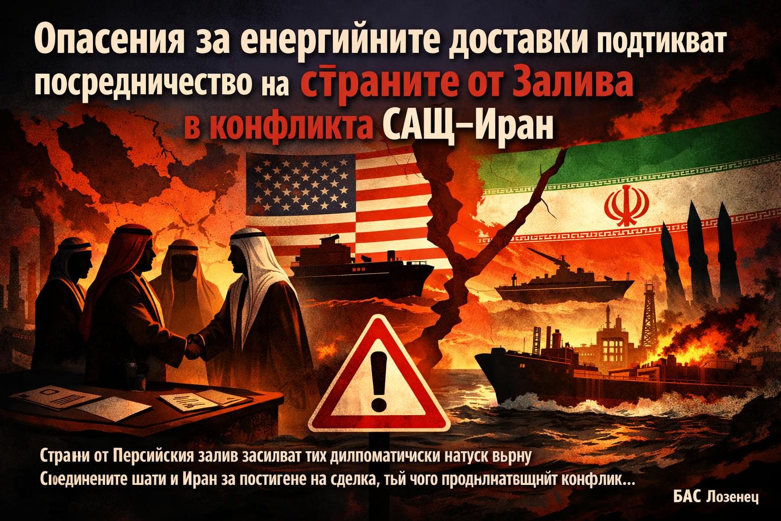 Опасения за енергийните доставки подтикват посредничество на страните от Залива в конфликта САЩ–Иран