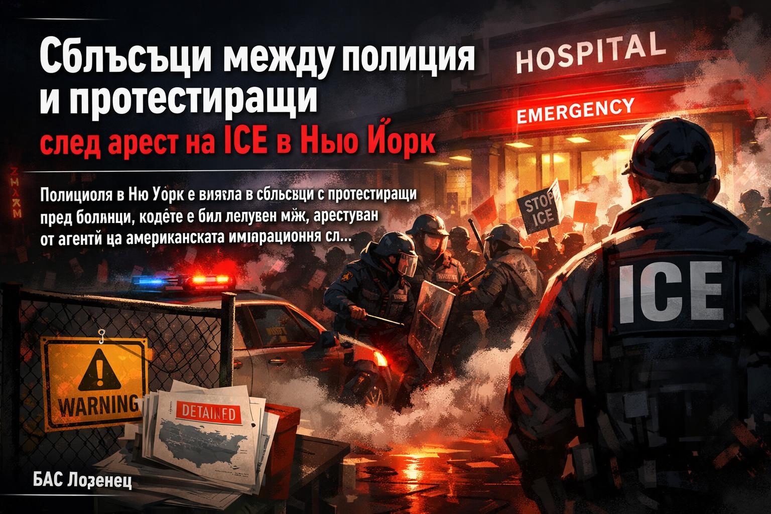 Сблъсъци между полиция и протестиращи след арест на ICE в Ню Йорк