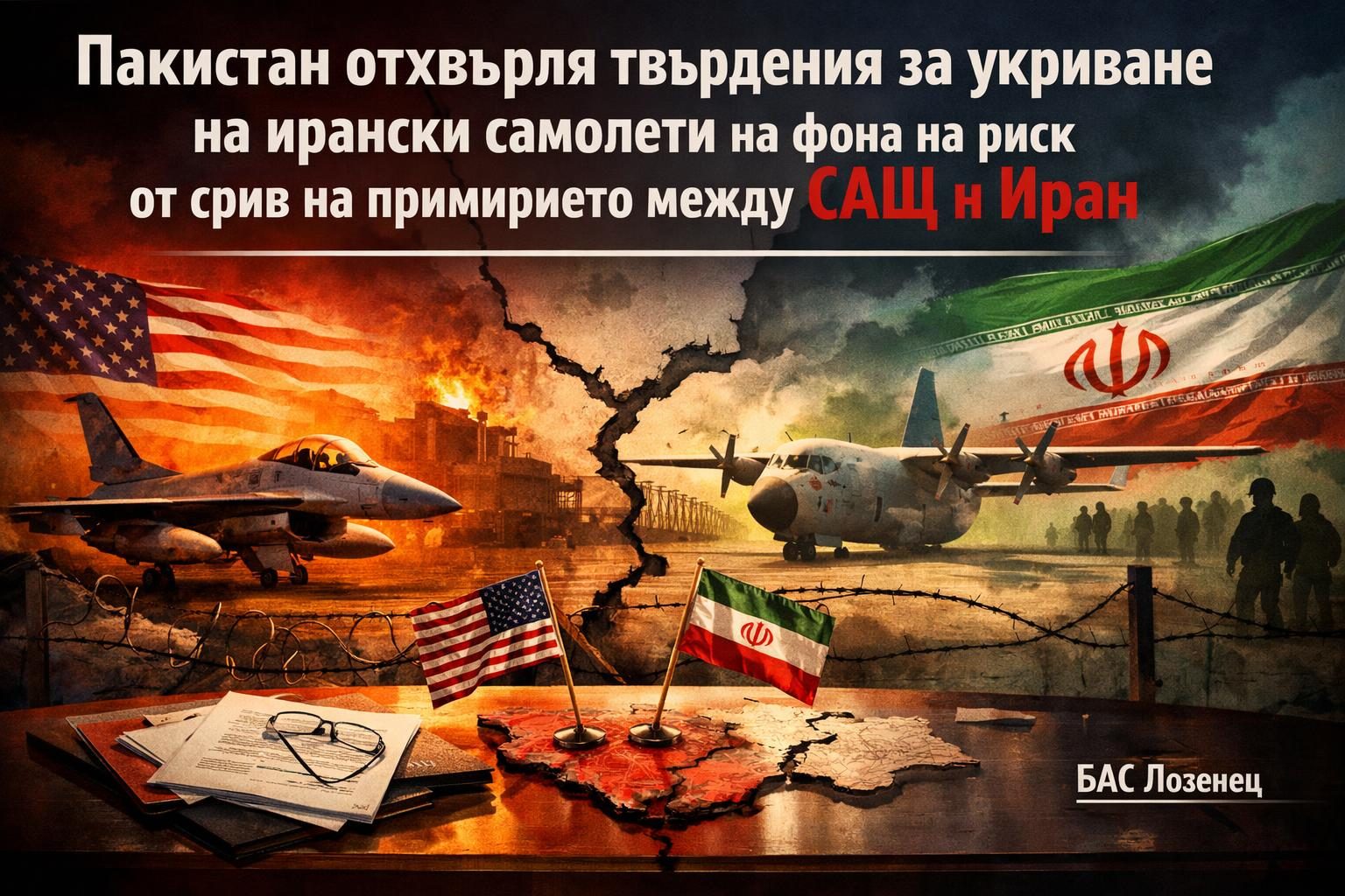 Пакистан отхвърля твърдения за укриване на ирански самолети на фона на риск от срив на примирието между САЩ и Иран