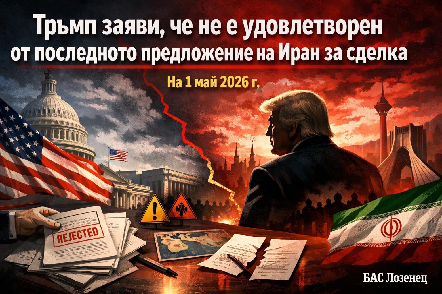 Тръмп заяви, че не е удовлетворен от последното предложение на Иран за сделка