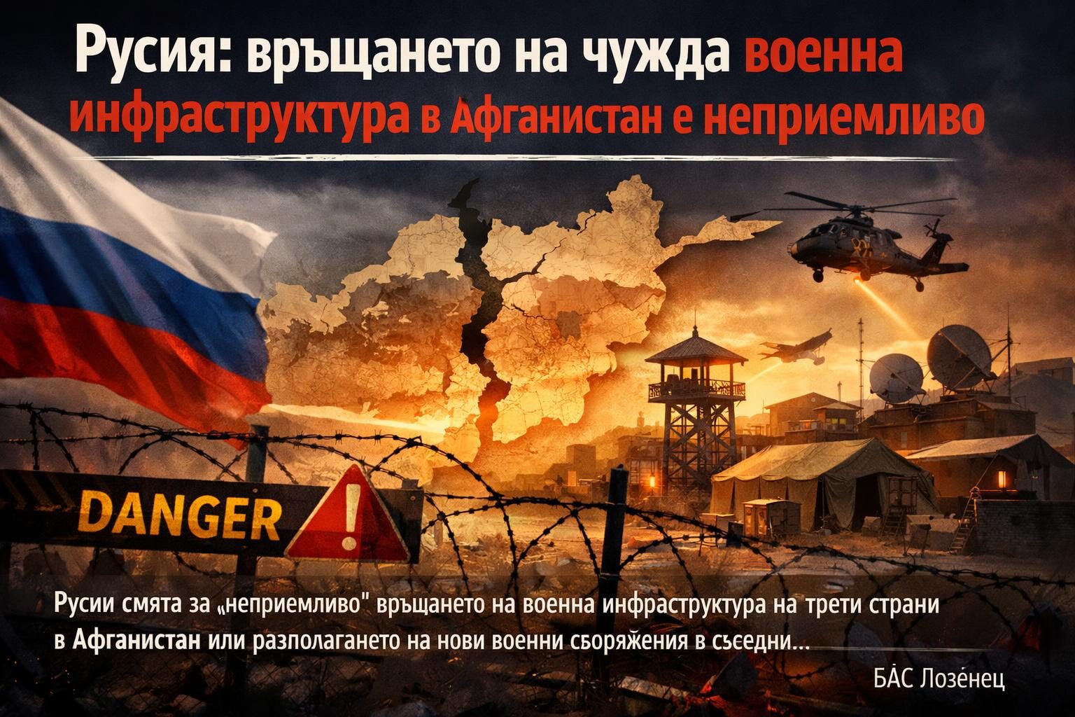 Русия: връщането на чужда военна инфраструктура в Афганистан е неприемливо
