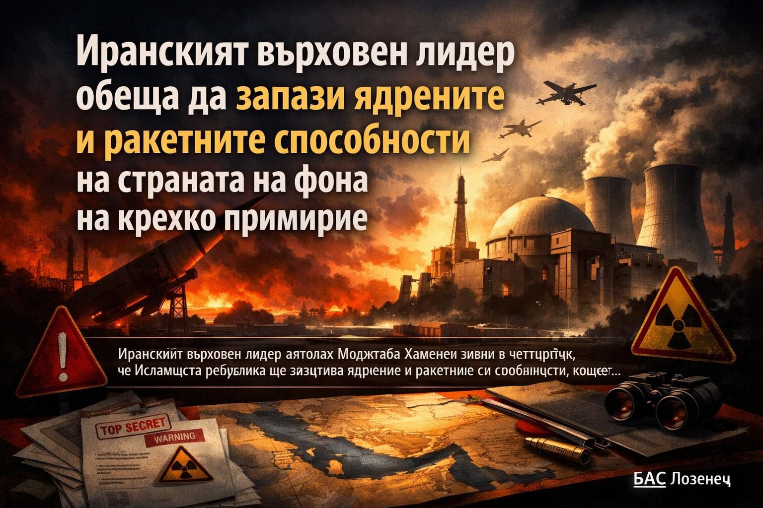 Иранският върховен лидер обеща да запази ядрените и ракетните способности на страната на фона на крехко примирие