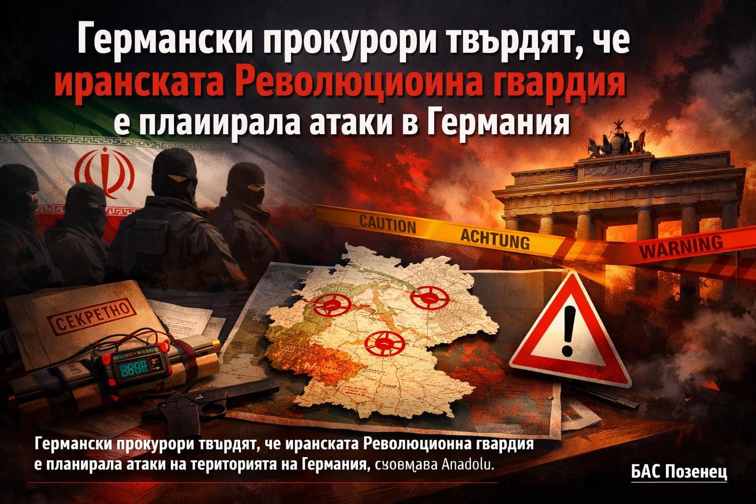 Германски прокурори твърдят, че иранската Революционна гвардия е планирала атаки в Германия