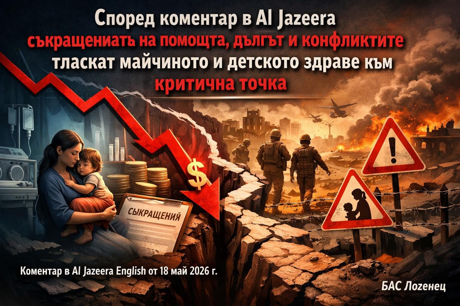 Според коментар в Al Jazeera съкращенията на помощта, дългът и конфликтите тласкат майчиното и детското здраве към критична точка