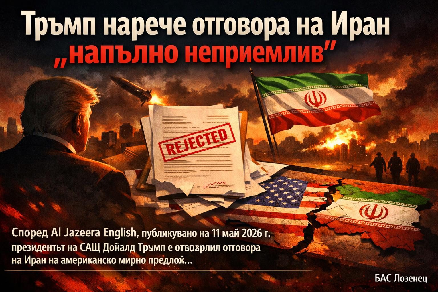 Тръмп нарече отговора на Иран „напълно неприемлив“