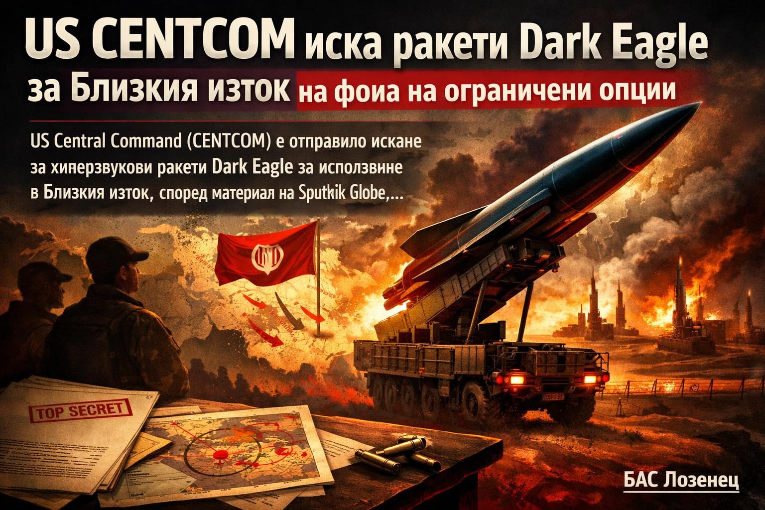 US CENTCOM иска ракети Dark Eagle за Близкия изток на фона на ограничени опции